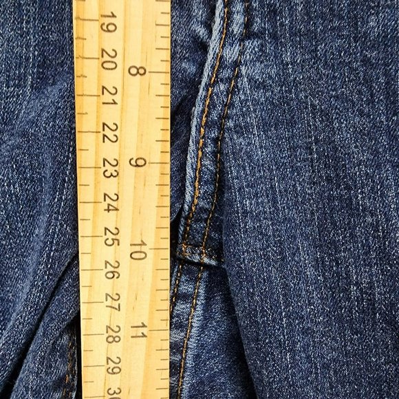 Levis Jeans Womens 16 525  Dark Wash Stretch Mid Rise Shaping Straight Leg - Picture 6 of 16